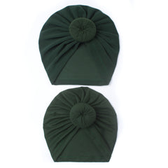 2pcs Parent Child Knotted Cap Thermal Comfortable Cap