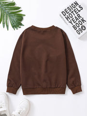 Kids Boys Letter Daddy's Little Boy Long Sleeve Sweatshirt