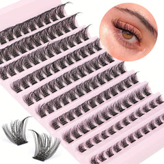 120Pcs Wispy Lash Clusters DIY Eyelash Extensions 8-16mm D Curling False Lashes