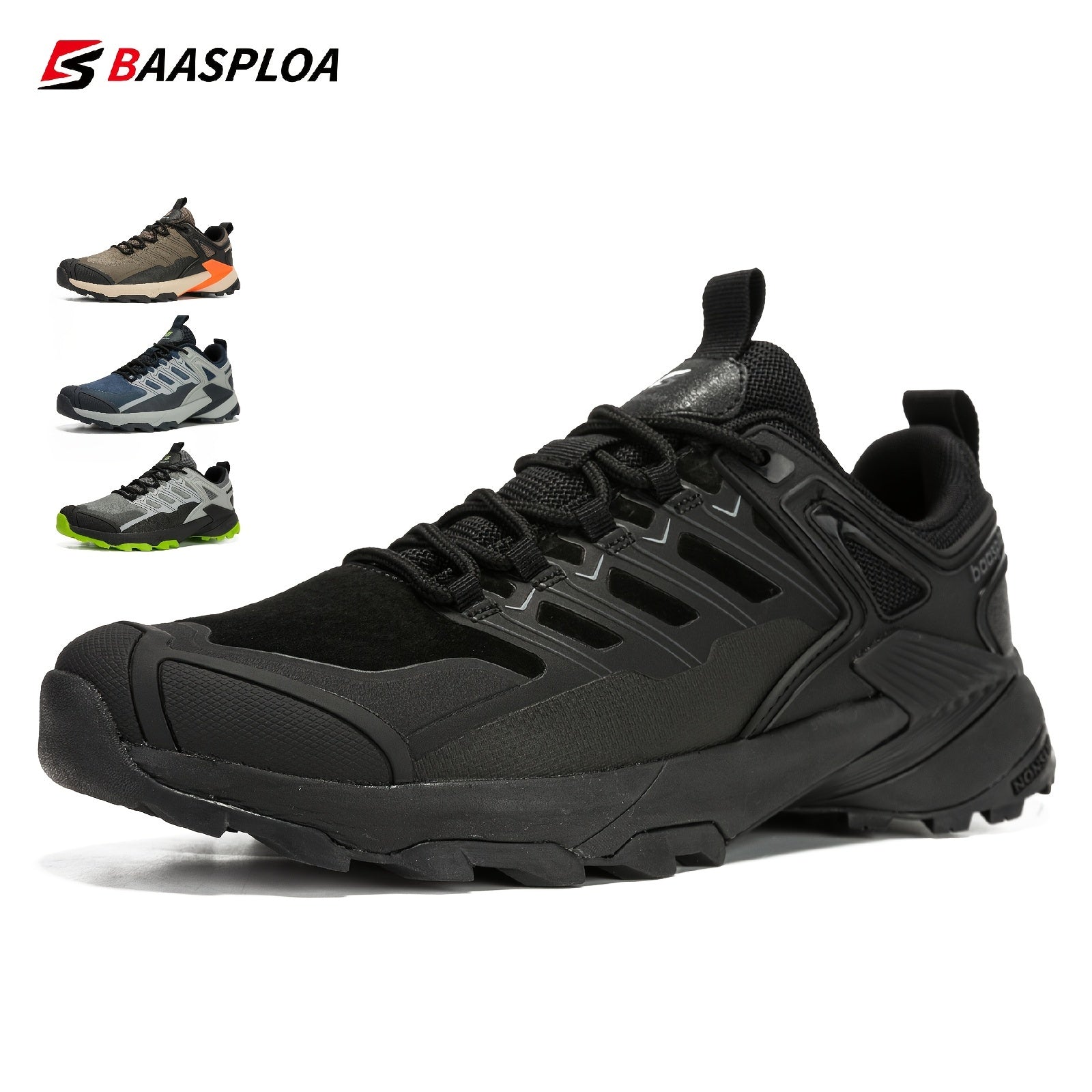 Baasploa Men's Lace Up Hiking Shoes for Trekking