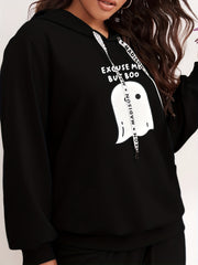 Women's Plus Ghost Hoodie & Jogger Pants Two Piece Set