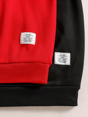 2pcs Boys Casual Pullover Sweatshirt Long Sleeve Crew Neck Tops