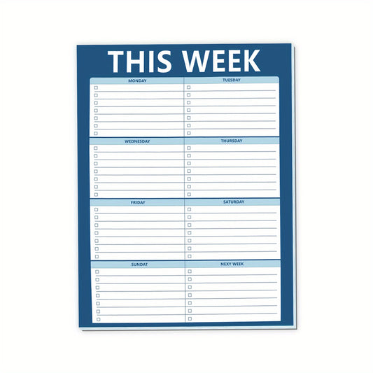 Trees Weekly Planner Notepad 52 Sheets Tear Off Undated Weekly To Do List