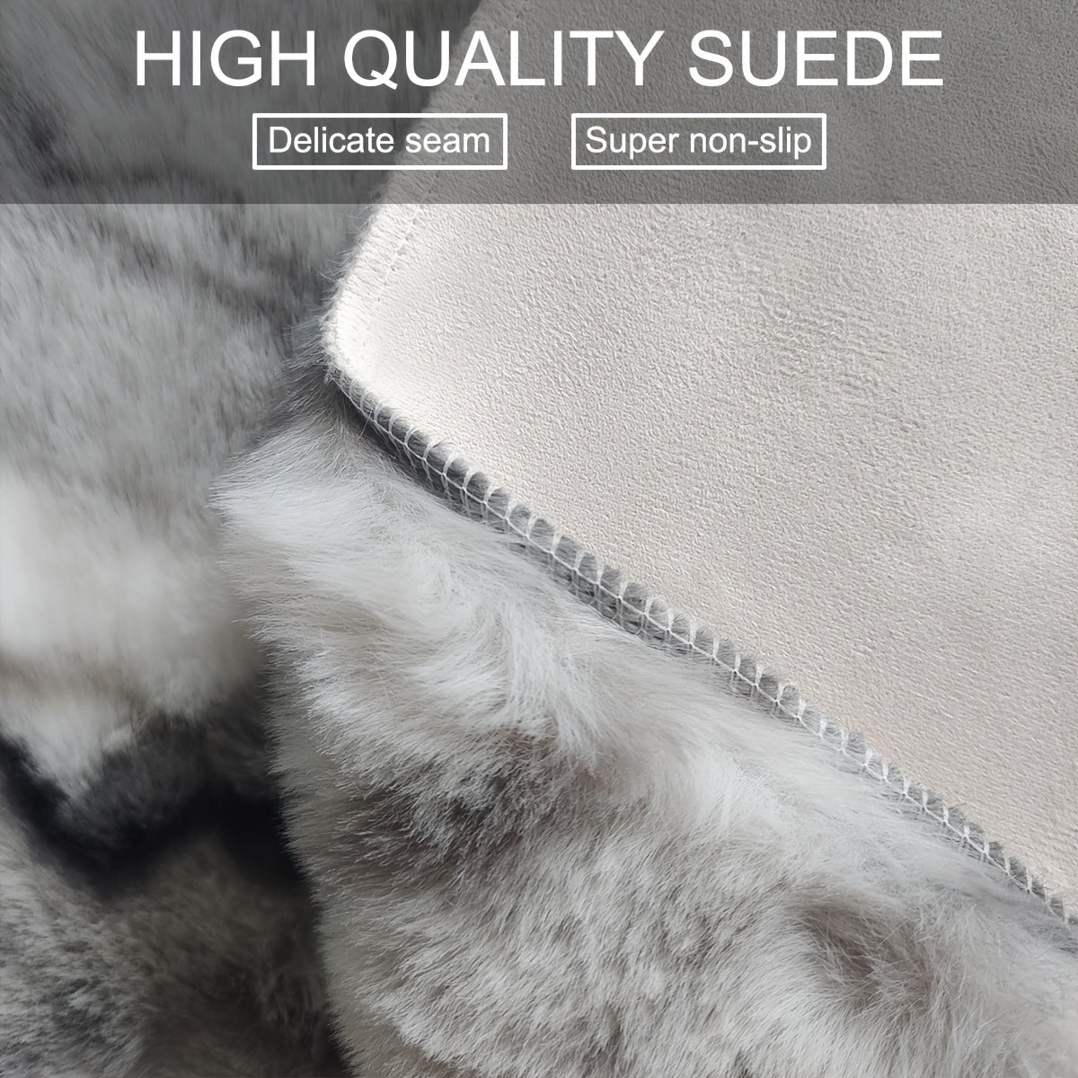 Faux Fur Fluffy Area Rug Soft Thick Floor Mat Non-slip Living Room