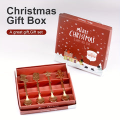 Christmas Spoon Set Stainless Steel Coffee Spoon Fruit Spoon Soup Spoon