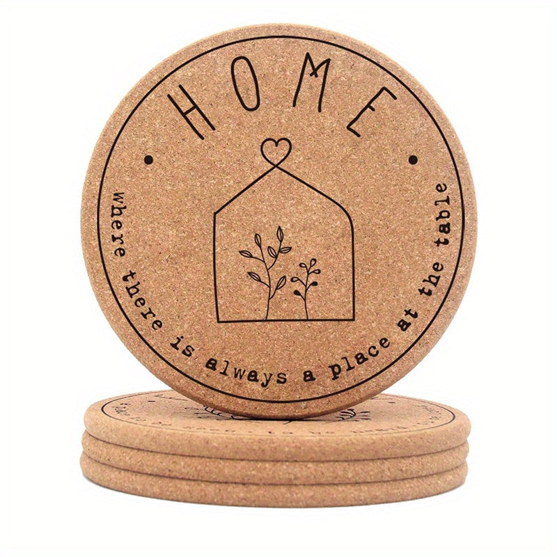 4pcs Cork Trivets for Instant Pot & Hot Pans Round Kitchen Protection
