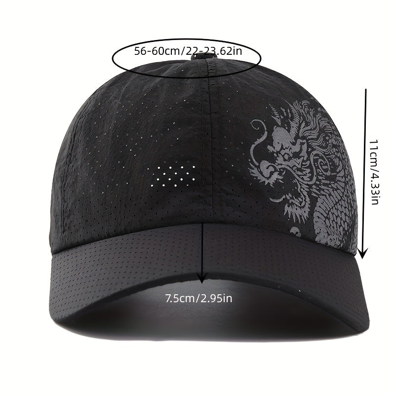 Waterproof Quick-drying Chinese Dragon Pattern Baseball Cap
