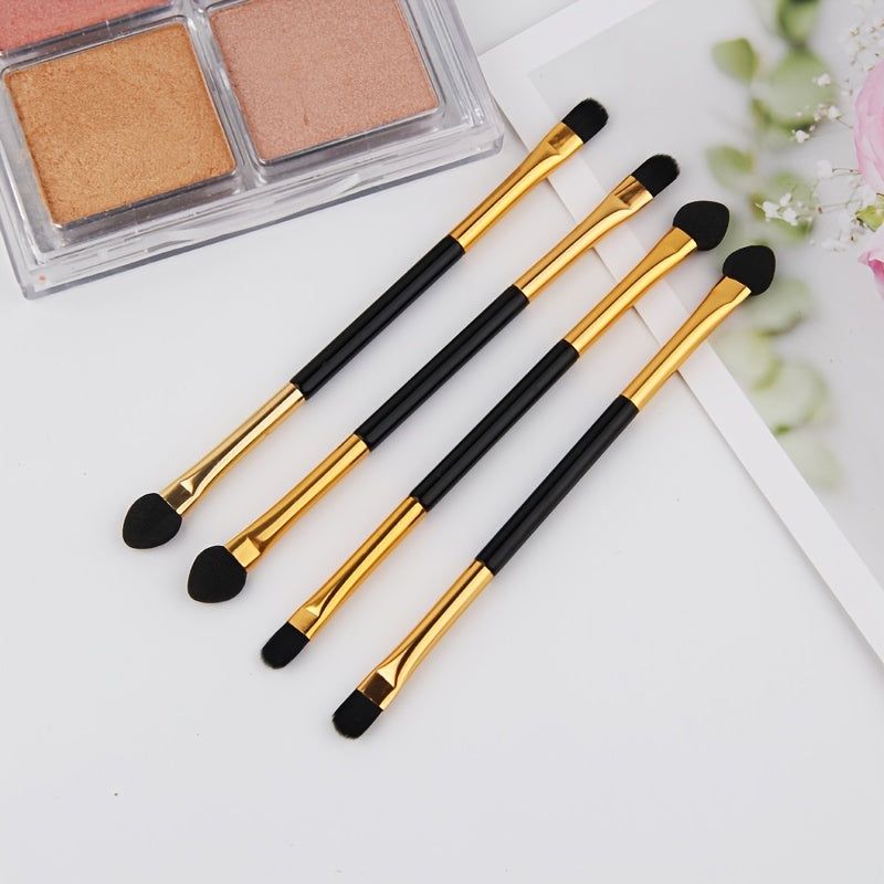 4pcs Double Head Eyeshadow Brushes Sponge Dual Sides Applicator Cosmetic Tool