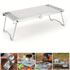 Portable Stainless Steel Camping Stove Table for Picnic