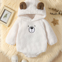 Cute Animal Fleece Romper for Cozy Winter