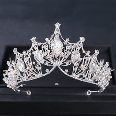 Golden Baroque Queen Crown And Tiaras For Women