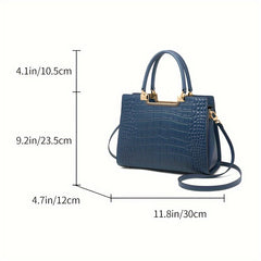 Women's Large Capacity Cowhide Tote Handbag for Moms