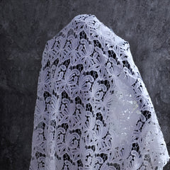Hollow Flower Fabric Cheongsam Wedding Dress Veil DIY Fabric