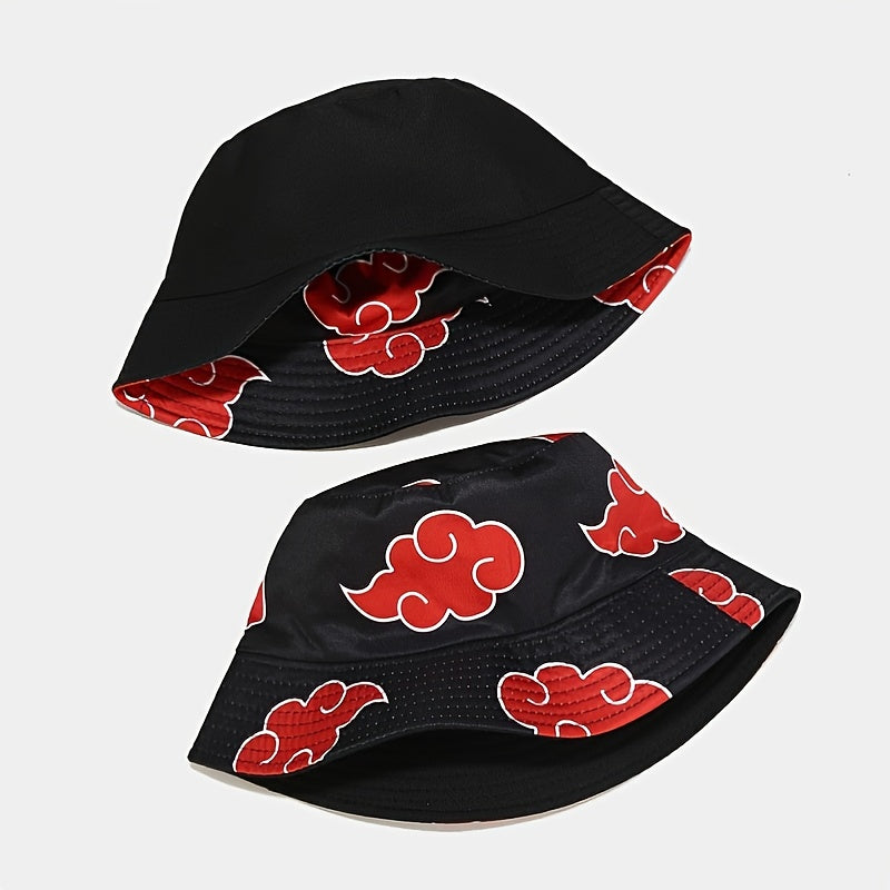 Reversible Cloud Print Sun Bucket Hat