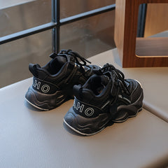 Solid Chunky Shoes for Boys Comfy Non Slip Casual Sneakers