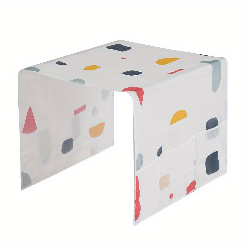 Geometric Flower Printed Fridge Dust Cover