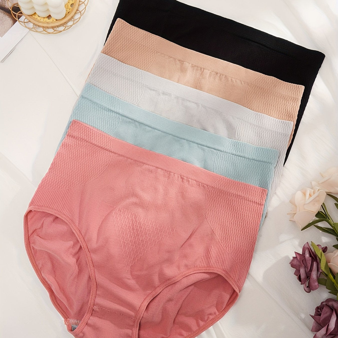 5pcs Comfy Stretchy Intimates Panties Women's Lingerie