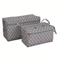 Yarn Storage Bag Crochet Organizer Bag With Dividers Gray