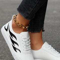 Women's Lightweight Lace-up Casual Flats Comfy Walking Shoes