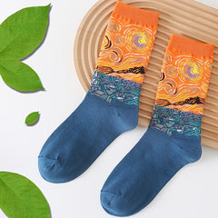 Cozy Dusk Pattern Socks for Women