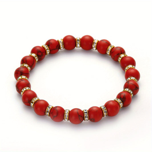 Men's Volcanic Stone Bead Bracelet