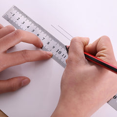 12in Stainless Steel Ruler for Student School Office