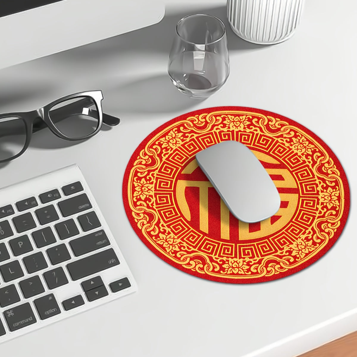 Year Decoration Fu Character Printed Tableware Drying Pad