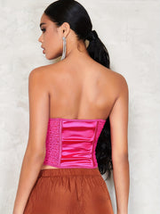 Strapless Corset Bustier Lace Tummy Control Body Shaper