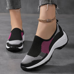 Women's Contrast Running Shoes Breathable Mesh for Outdoor Style