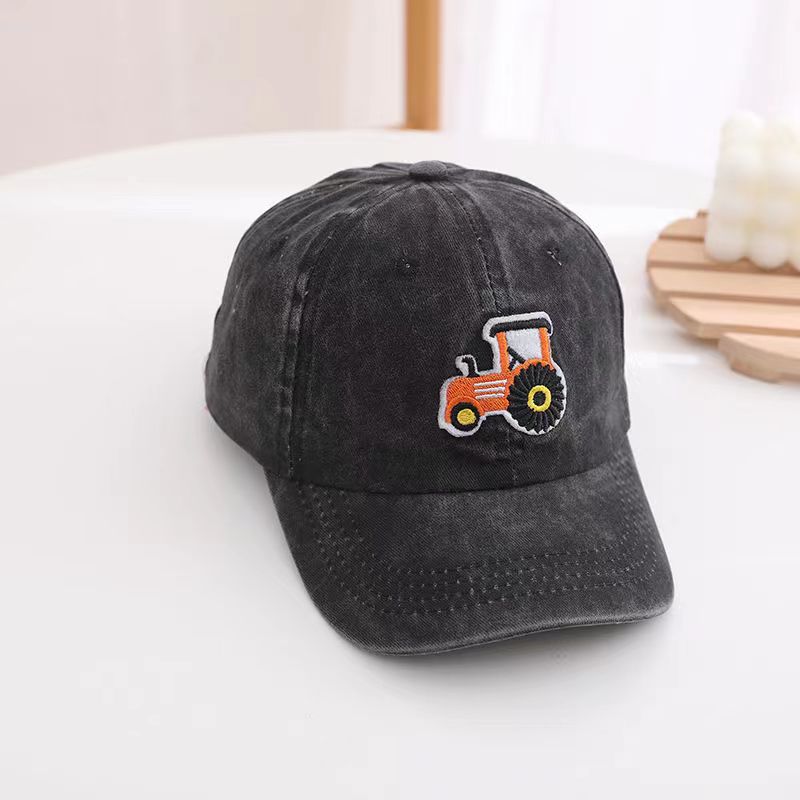 Kids Tractor Embroidered Ball Cap with Visor