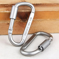 6pcs D Carabiner Lock Portable Hanging Buckle Aluminum Backpack Outdoor Camping