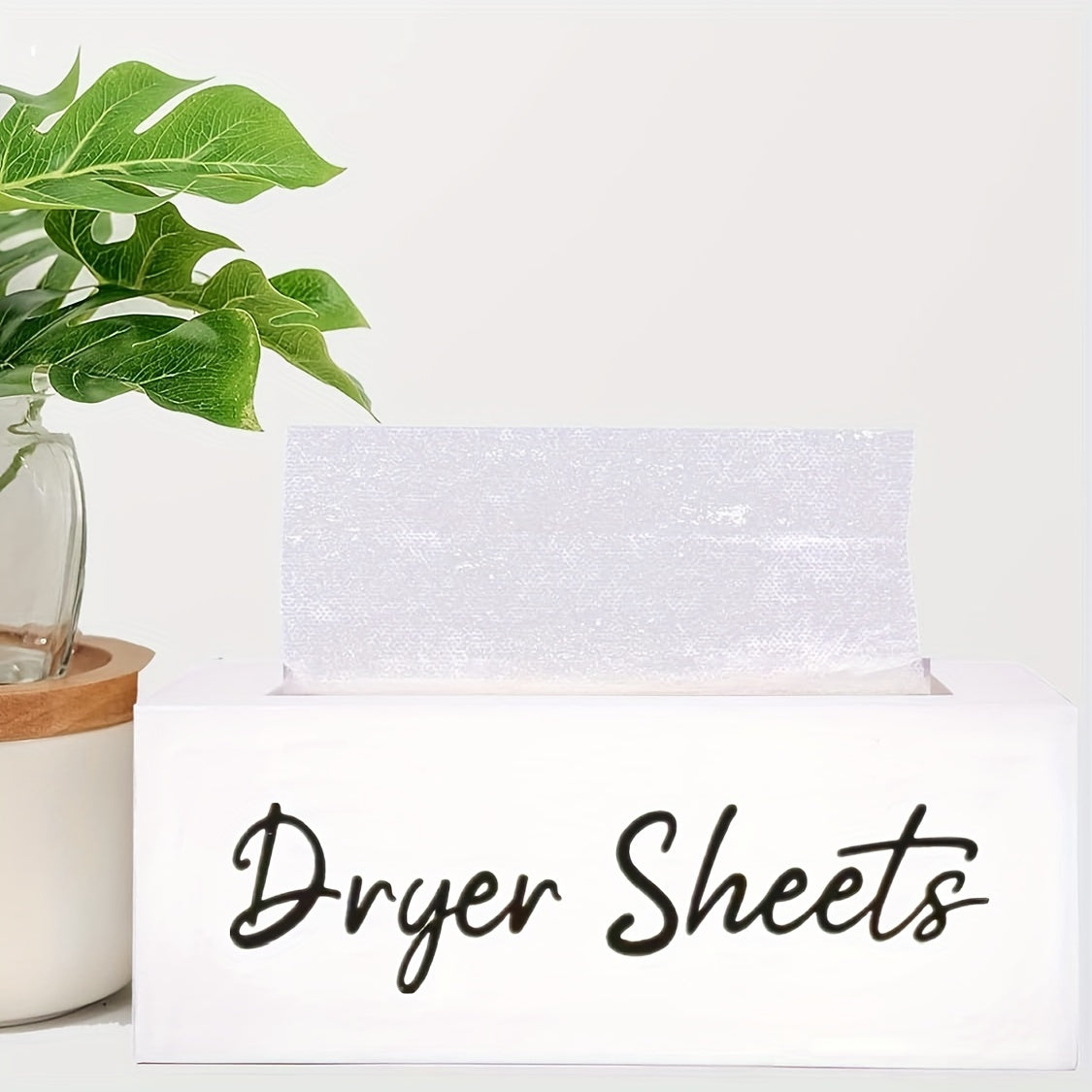 Wooden Tissue Box Laundry Dryer Paper Holder Rustic Farmhouse Storage