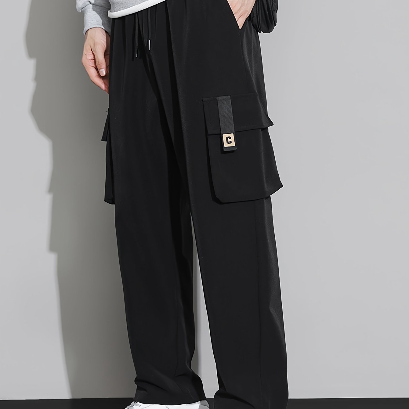 Men's Casual Flap Pocket Straight Leg Pant