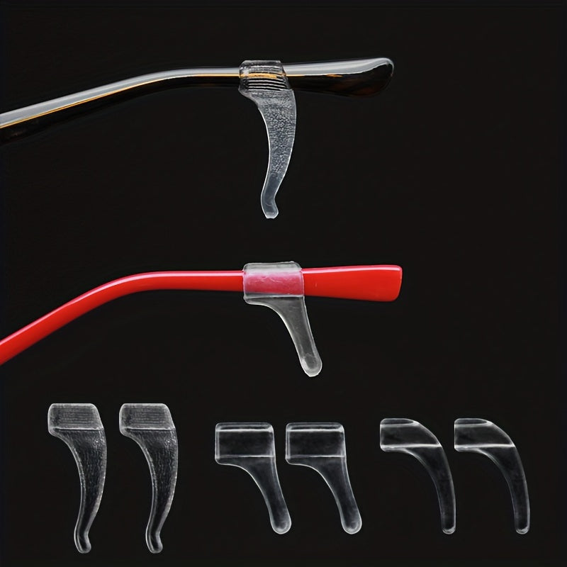 3 Pairs Glasses Ear Hook Non Slip Silicone Leg Tip Fixer
