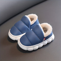 Boys Fleece House Shoes Non Slip Soft Bottom Indoor Winter Walking Shoes