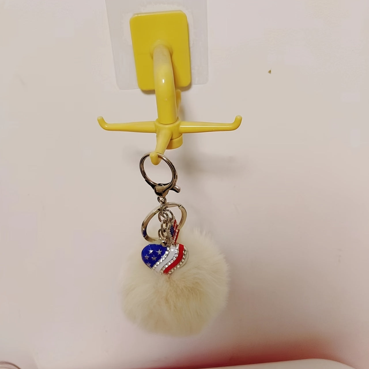 Rabbit Fur Ball Keychain for Purse Bag Pendant