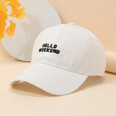 Men's Block Hello Weekend Embroidered Baseball Cap