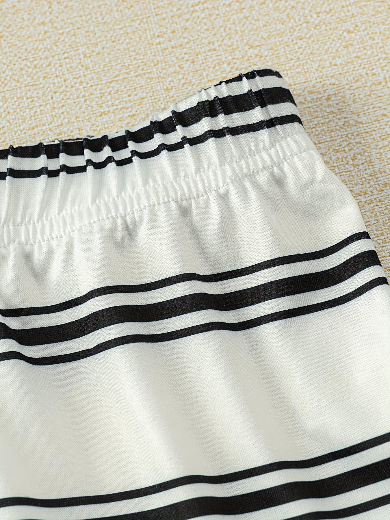 Stripe Print Pajama Set Cami Top & Shorts