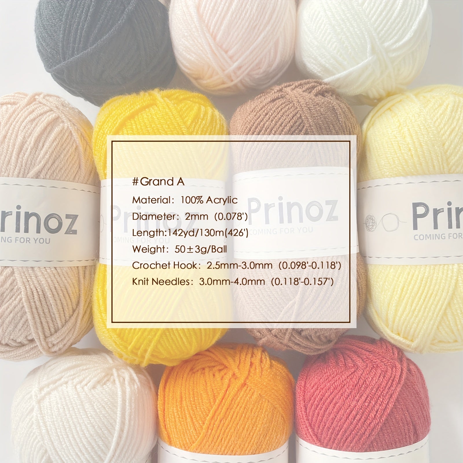 3pcs 100 Acrylic Yarn 4 Strands Solid Yarn Crocheting Knitting DIY 50g