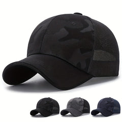 Men's Camo Baseball Cap Mesh Adjustable Casual Spring Summer Cap