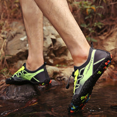Men's Outdoor Water Shoes with Lace Buckle, Lightweight Aqua Socks for Hiking
