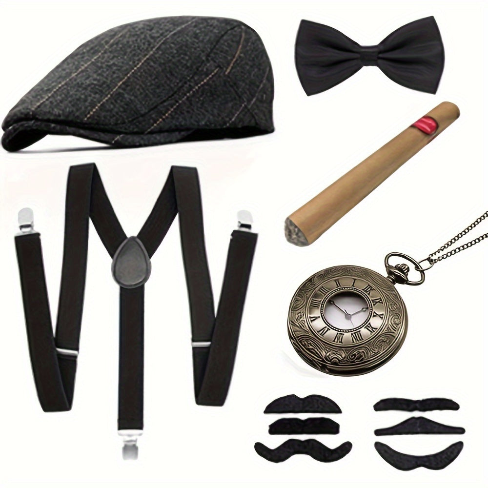 1920s Costume Set for Adults Halloween Cosplay Props