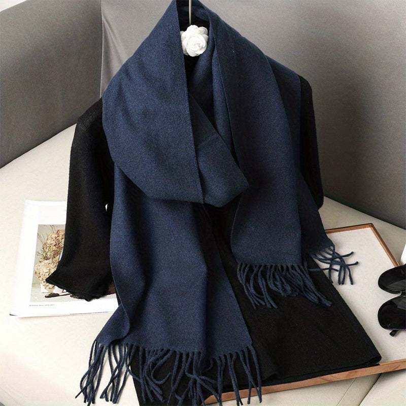 Unisex Windproof Plain Color Scarf for Outdoor