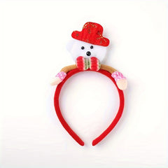 Christmas Headband Snowmen & Reindeer Horns for Old People