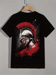 Helmet Pattern Print Men's Short Sleeve T-shirt Graphic Tee