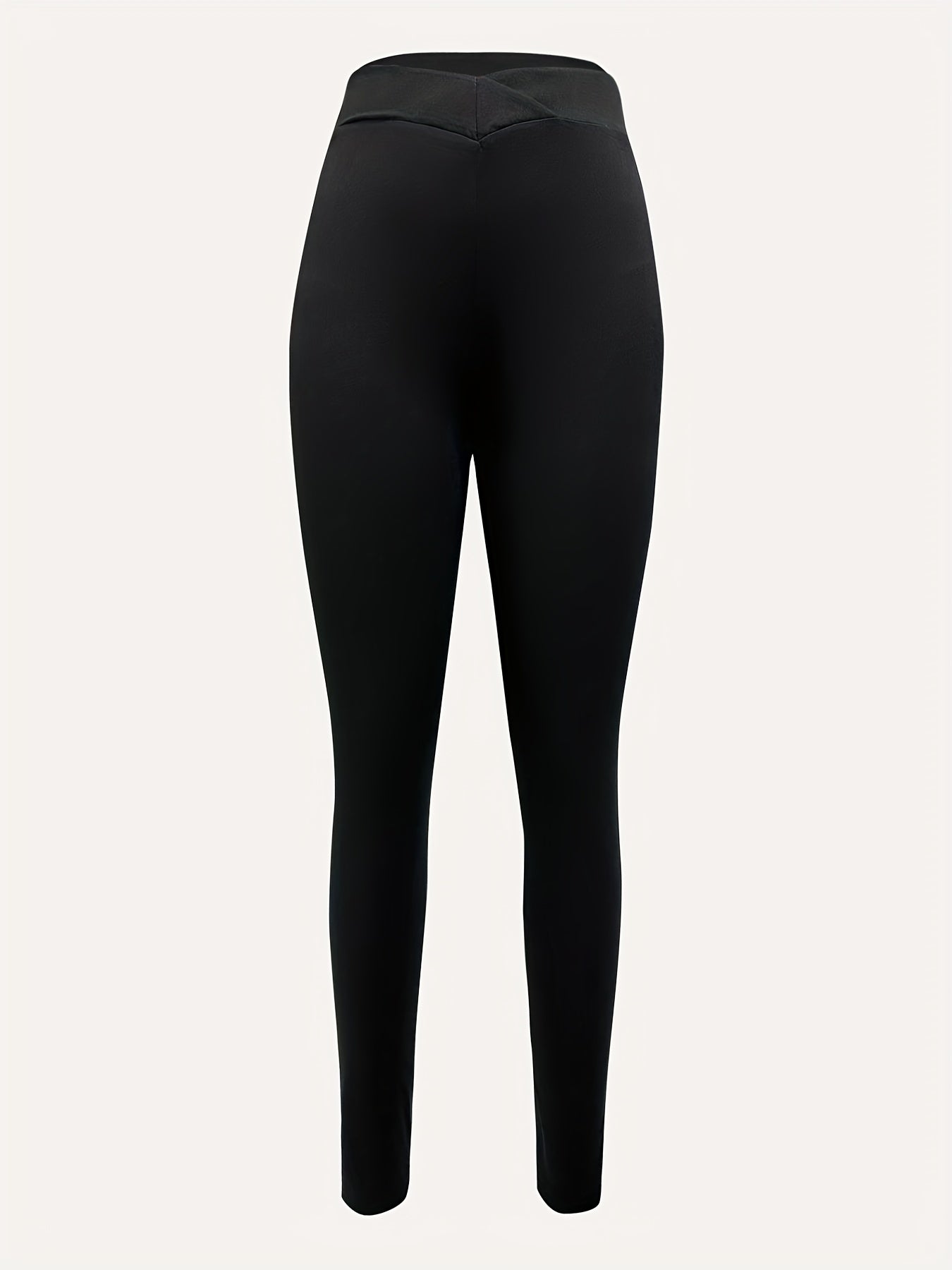 Solid Leggings Casual Slim Long Length