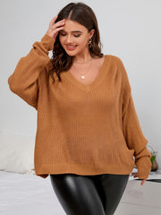 Criss Cross Cut Out Back Sweater Women's Plus