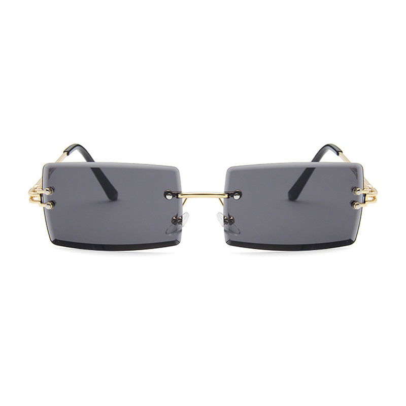 Cut Edge Rimless Sunglasses UV400 Protection