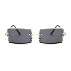 Cut Edge Rimless Sunglasses UV400 Protection