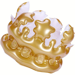 Inflatable Crown Tiara for Makeup Party and Special Occasions Novel Hat Crown